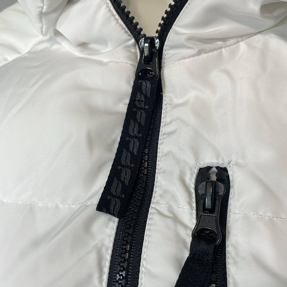 Fabletics Bryce Long White Puffer Jacket Euc - image 4